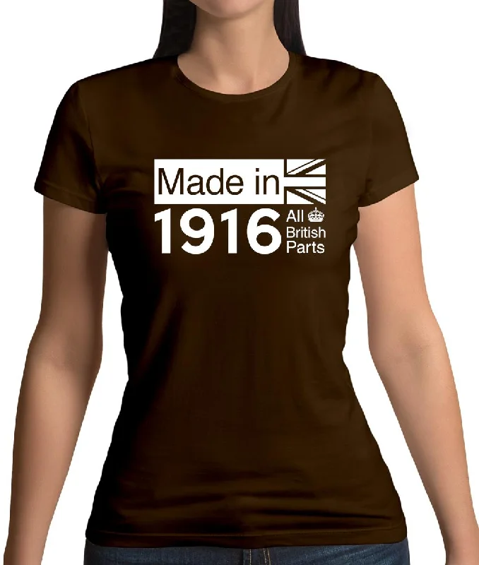 Made In 1916 All British Parts Crown Womens T-Shirt