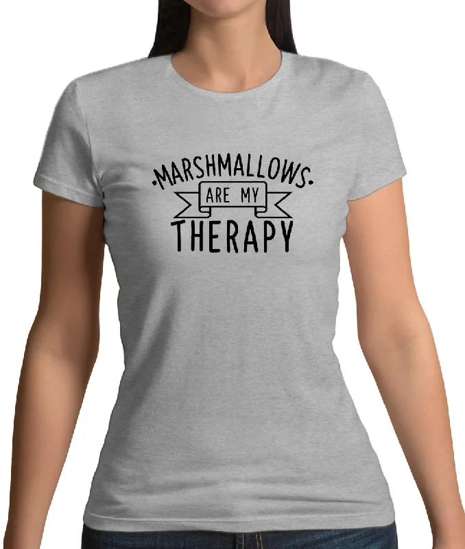 Marshmallows Is My Therapy Womens T-Shirt