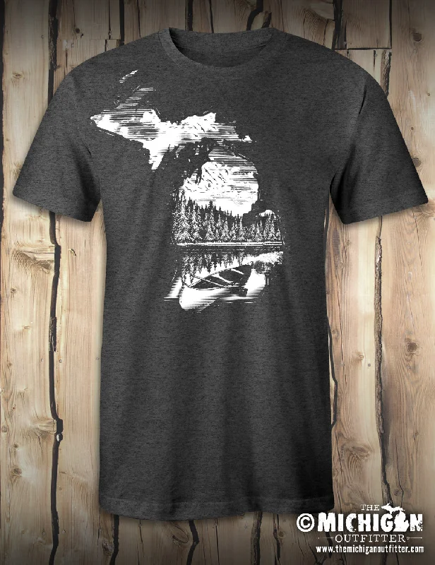 MO121- Woodcut Canoe T-Shirt