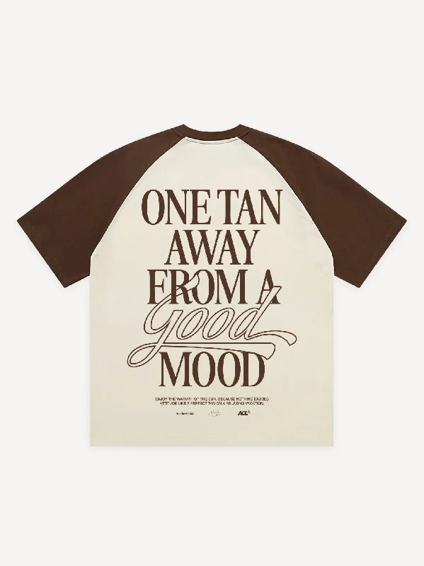 One Tan Away Oversized Raglan T-Shirt