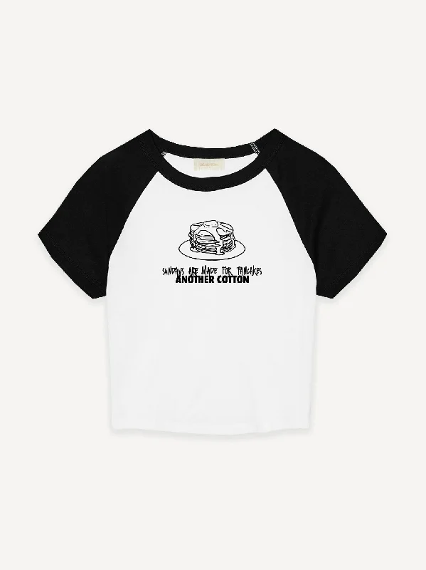 Pancakes Rib Raglan Baby Tee